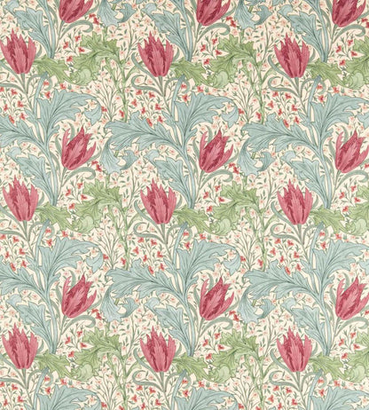 Lent Lily Fabric by Morris & Co Plum/Bayleaf
