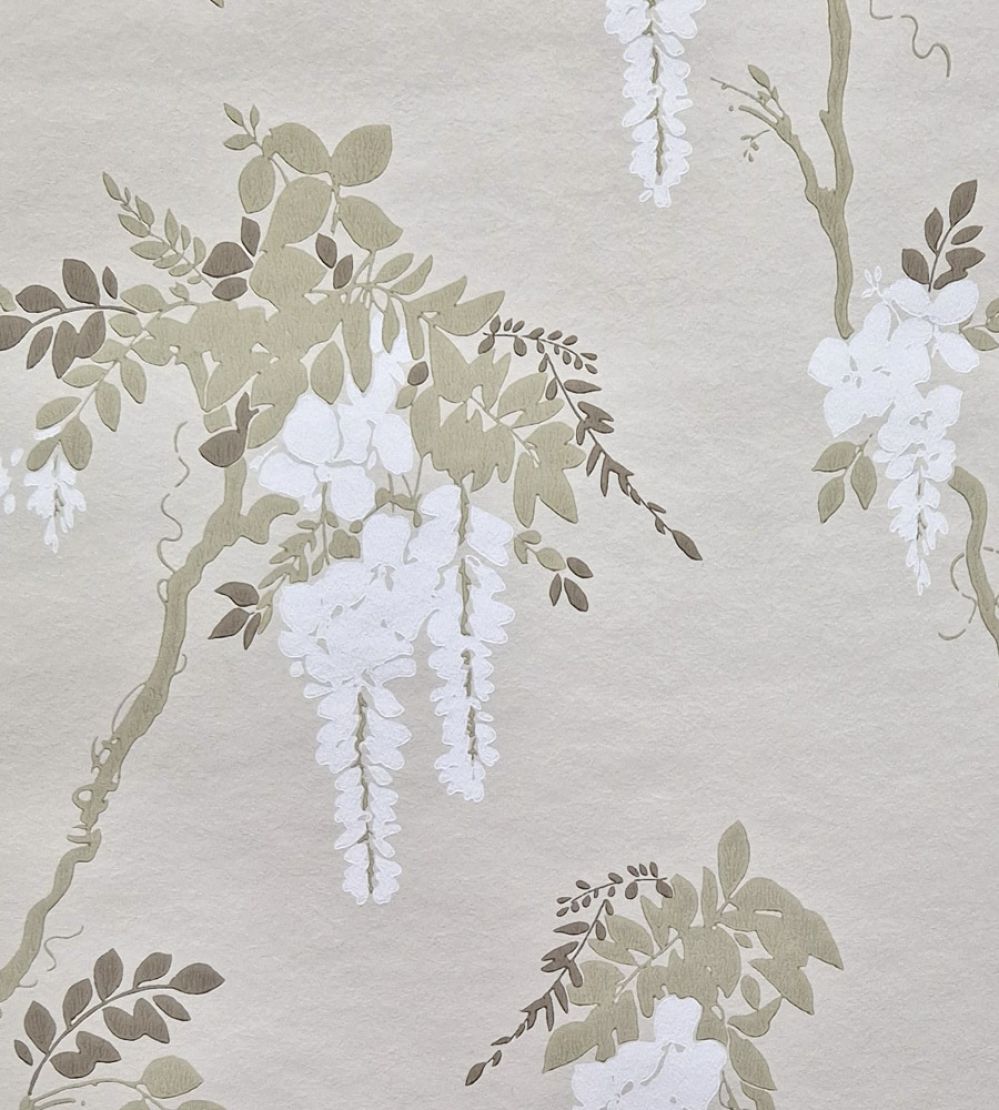 Leonora Wallpaper by 1838 Wallcoverings Ivory