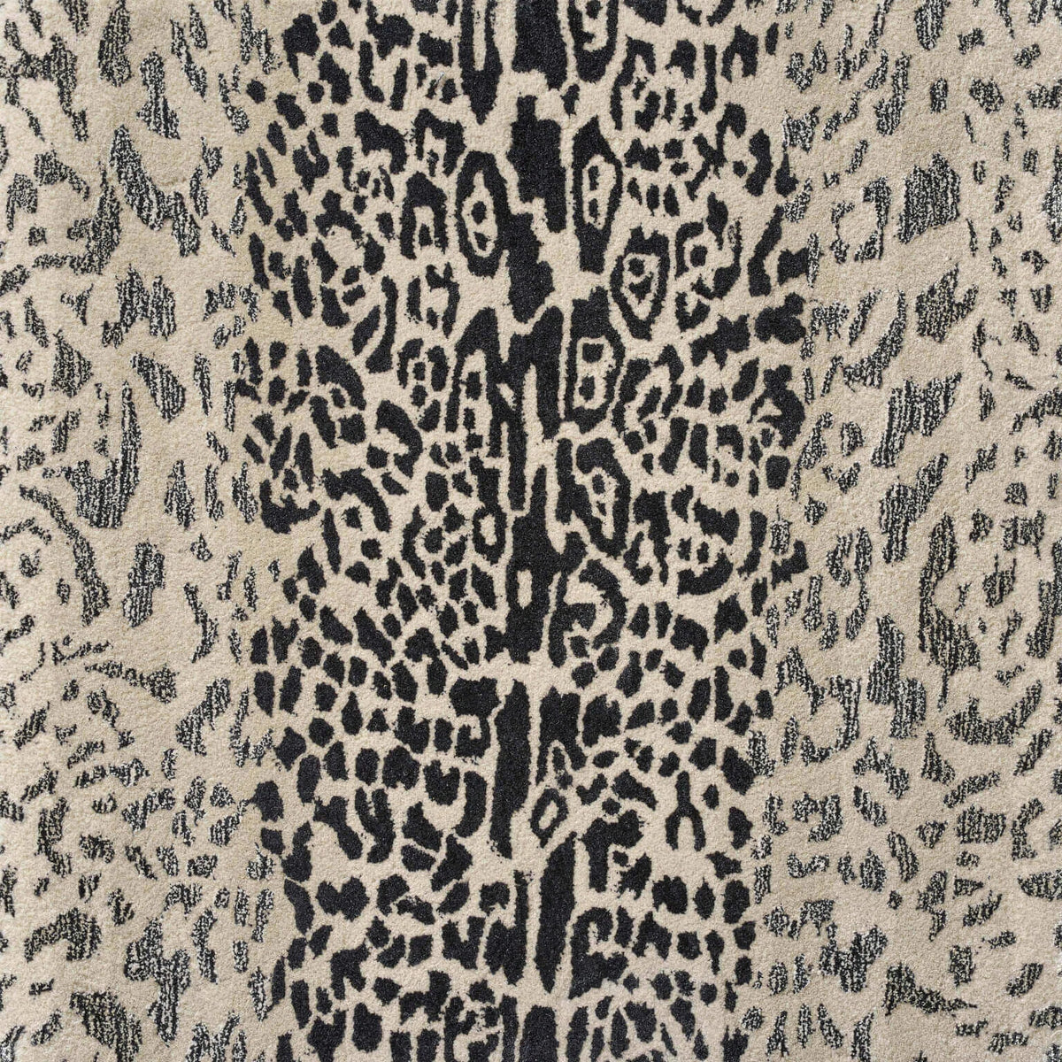 Leopard Rug by Le Manach in Noir/Blanc (LT105003)