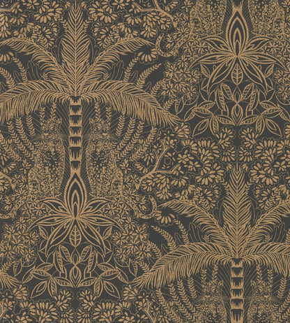 Leopardo Wallpaper by Clarke & Clarke Antique/Noir