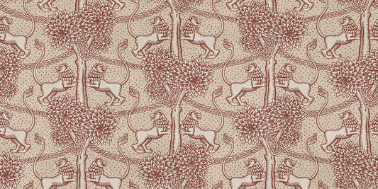 Leopold Burgundy mural by Sandberg