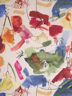 Les Acrobates Fabric by Pierre Frey in Multicolore (F3722001)