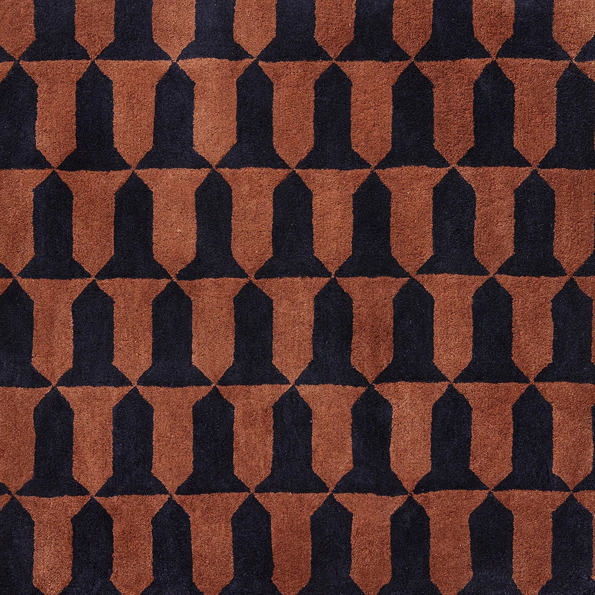 Les Blasons Tuft Main Rug by Le Manach in Brun/Bleu (LT100001)
