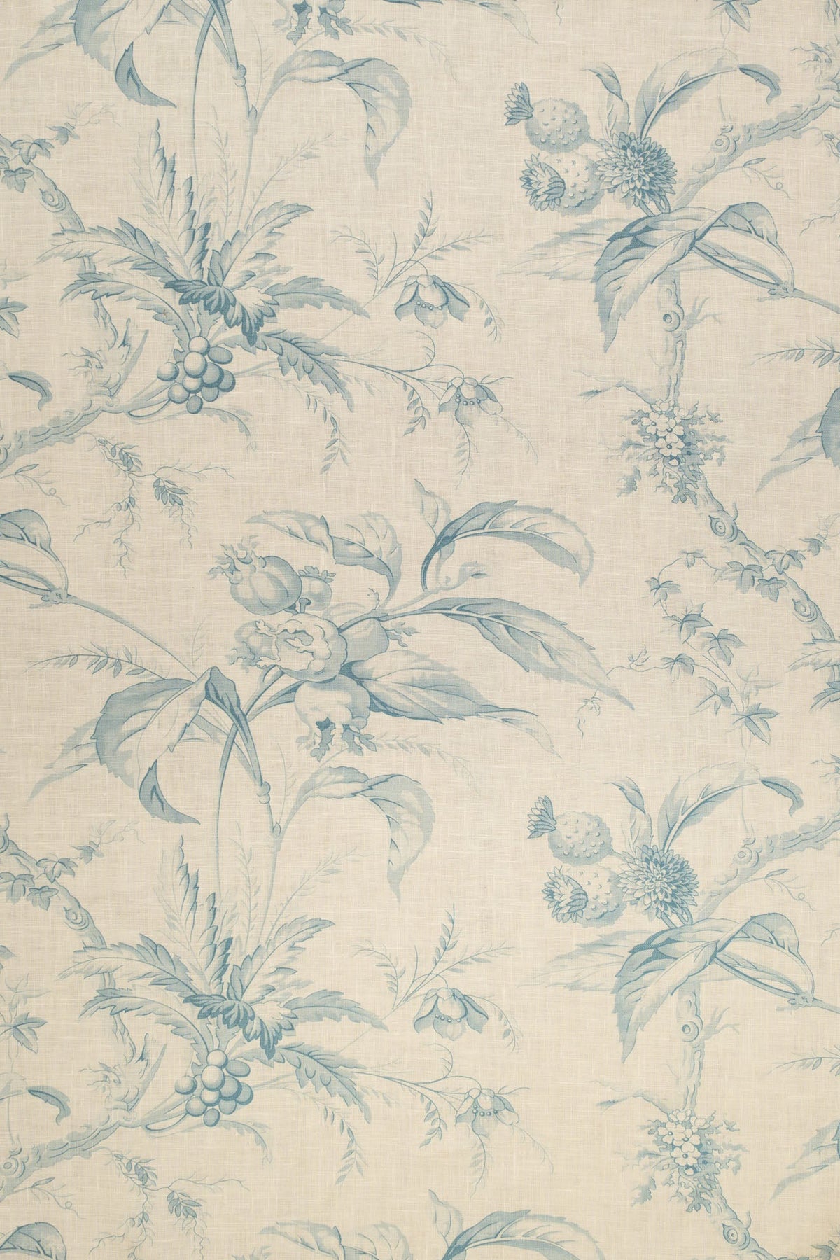 Les Châtaignes Fabric by Jean Monro in Blue