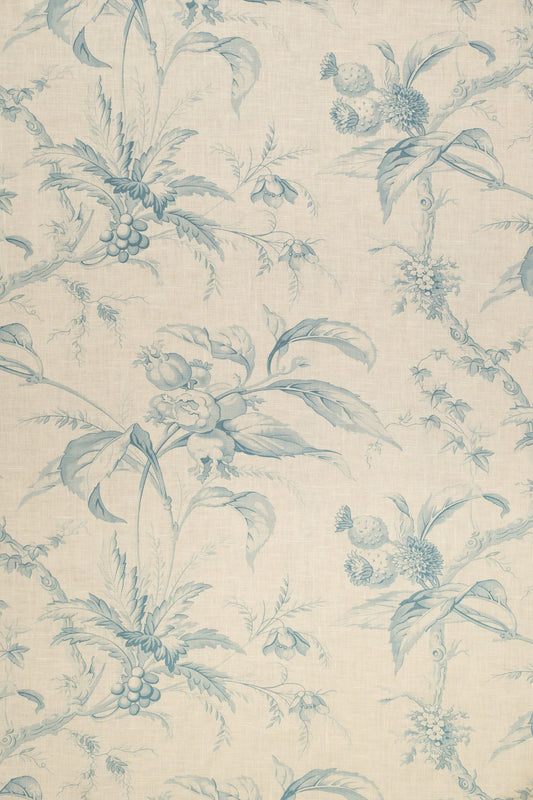 Les Châtaignes Fabric by Jean Monro in Blue