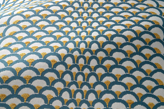 Les Ecailles Outdoor Fabric by Le Manach in Océan (L4002002)