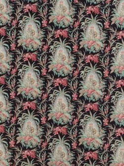 Les Elephants Fabric by Le Manach in Noir (L4174001)