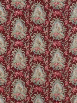 Les Elephants Fabric by Le Manach in Rouge (L4174002)
