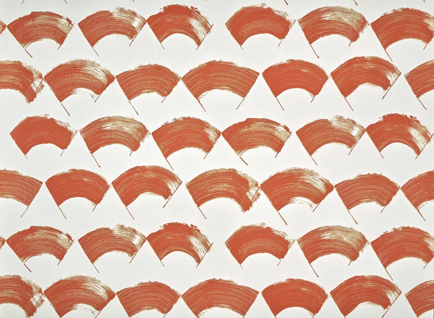 Les Eventails Wallpaper by Pierre Frey in Coquelicot (FP048003)
