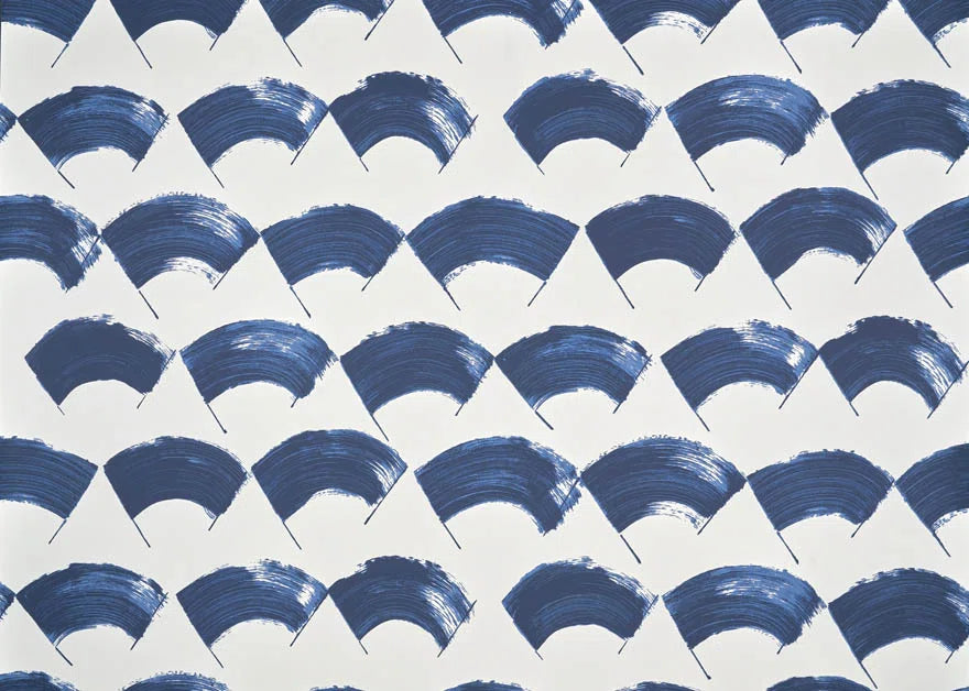 Les Eventails Wallpaper by Pierre Frey in Indigo (FP048002)