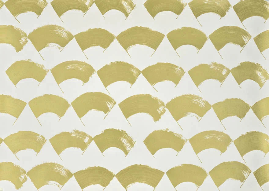 Les Eventails Wallpaper by Pierre Frey in Or (FP048004)