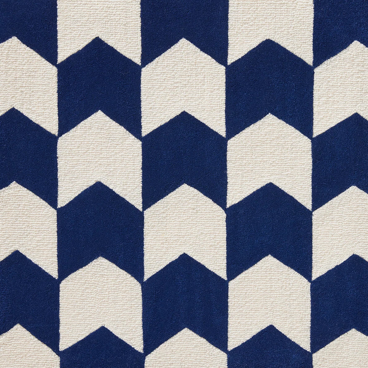 Les Fleches Rug by Le Manach in Cobalt/Blanc (LT106001)
