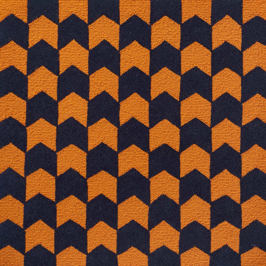 Les Fleches Small Rug by Le Manach in Orange/Bleu (LT116001)
