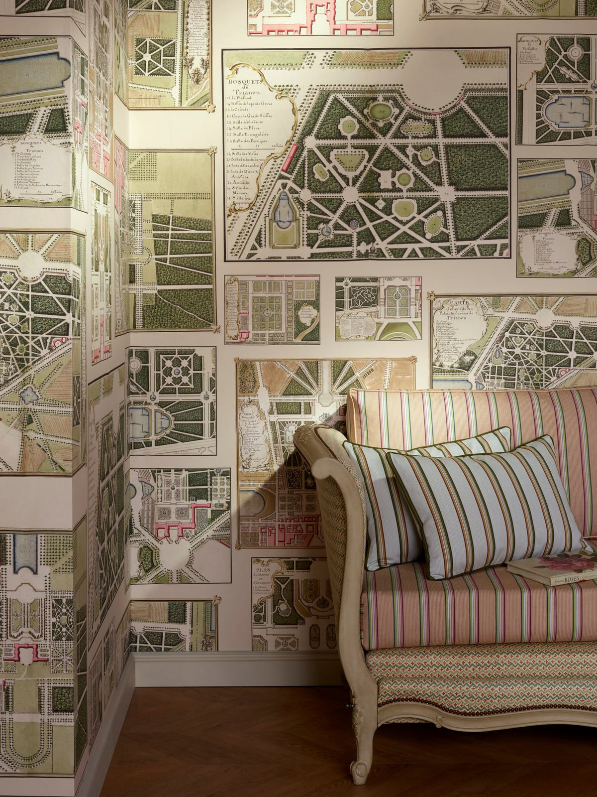 Les Jardins de Versailles Wallpaper by Pierre Frey shown in a room setting (view 2)