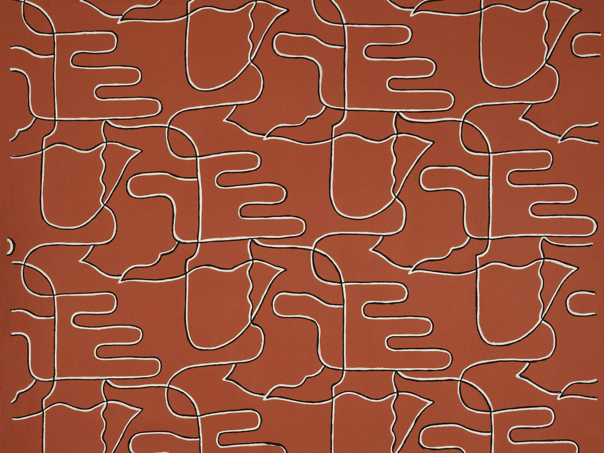 Les Mouettes Fabric by Pierre Frey in Terre (F3524003)