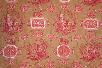 Les Muses et le Lion Fabric by Braquenié in Brun Rouge (B1826001)