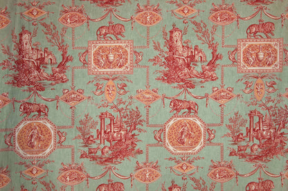Les Muses et le Lion Fabric by Braquenié in Rouge Celadon (B1826005)