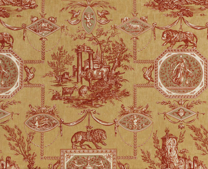 Les Muses et le Lion Fabric by Braquenié in Sanguine Cannelle (B1826003)