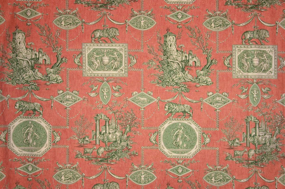 Les Muses et le Lion Fabric by Braquenié in Vert Corail (B1826004)