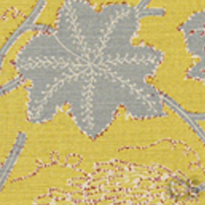 Les Oiseaux Enchantes Yellow Slate fabric by China Seas
