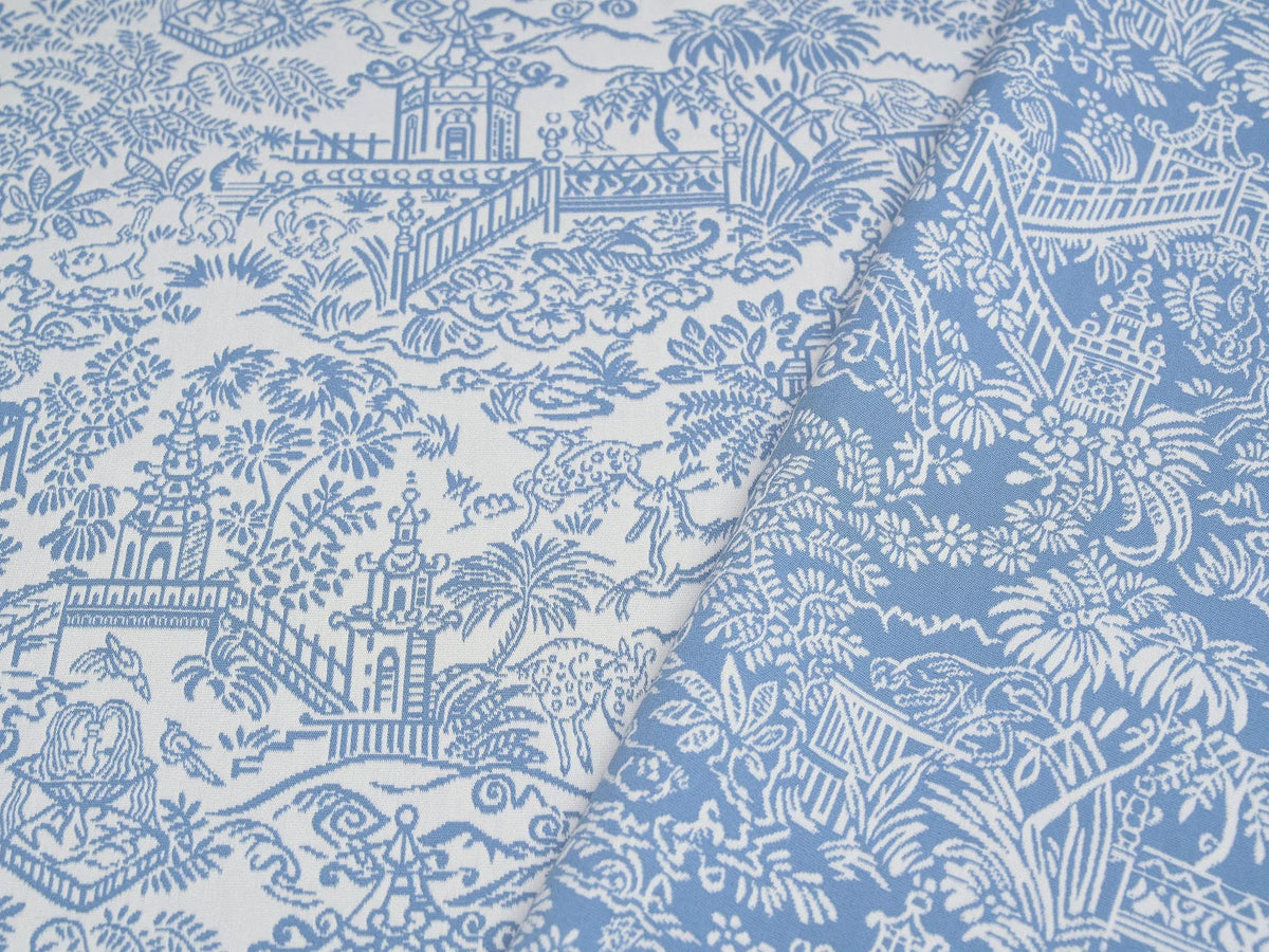 Les Pagodes Fabric by Pierre Frey in Bleu (F3479002)