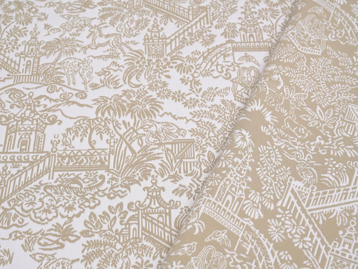 Les Pagodes Fabric by Pierre Frey in Naturel (F3479001)