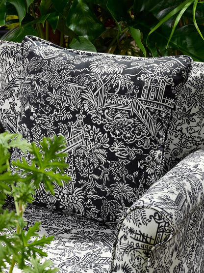 Les Pagodes Fabric by Pierre Frey shown in a room setting (view 1)