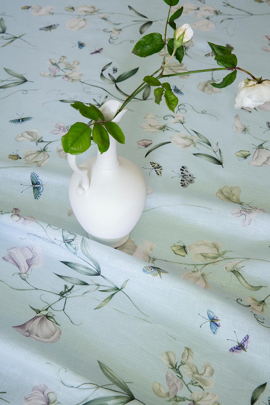 Les Pois de Senteur Fabric by Pierre Frey shown in a room setting