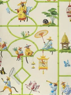 Les Singes Savants Wallpaper by Pierre Frey in Beige (FP770001)