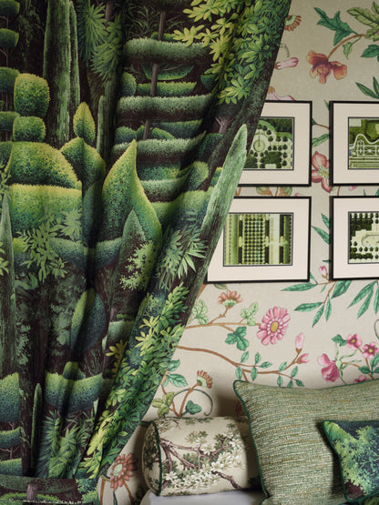 Les Topiaires Fabric by Pierre Frey shown in a room setting (view 2)