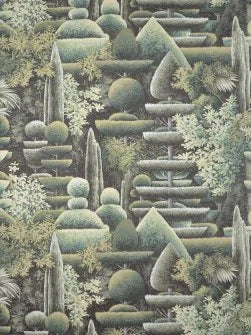 Les Topiaires Wallpaper by Pierre Frey in Sauge (FP274001)