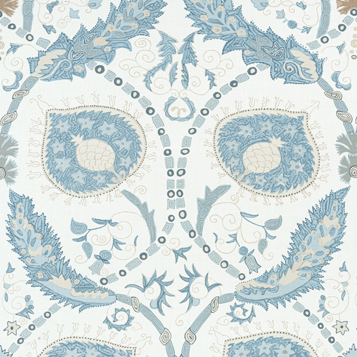 Lewis Fabric by Thibaut in Spa Blue (F913215)