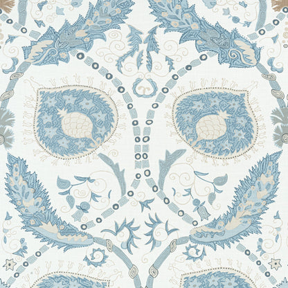 Lewis Fabric by Thibaut in Spa Blue (F913215)
