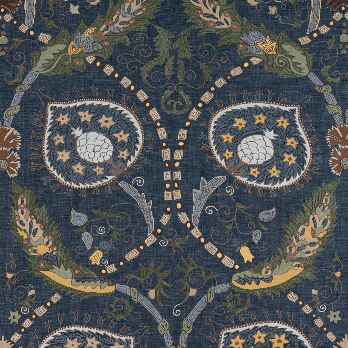 Lewis Fabric by Thibaut in Charcoal & Bluestone (F913216)