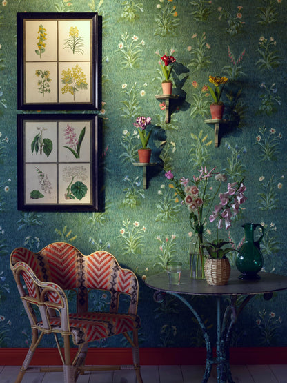 L'Herbier du Jardin Wallpaper by Pierre Frey shown in a room setting (view 1)