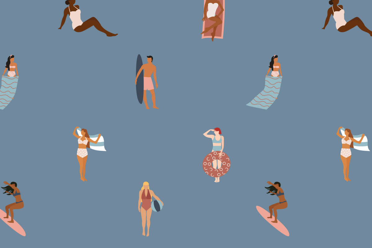 Lido Blue wallpaper by Hovia