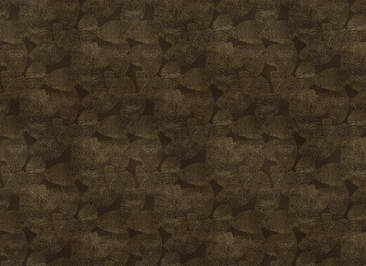 Lignite mural by Coordonné in Gold, flat pattern view