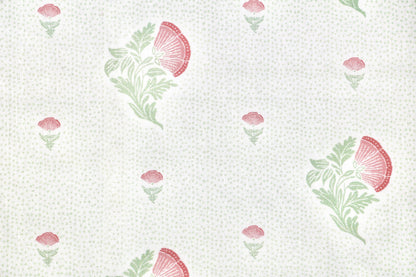 Lila Fabric by Betsy Textiles in Coral & Grass