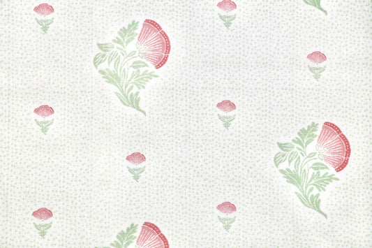 Lila Fabric by Betsy Textiles in Coral & Grass