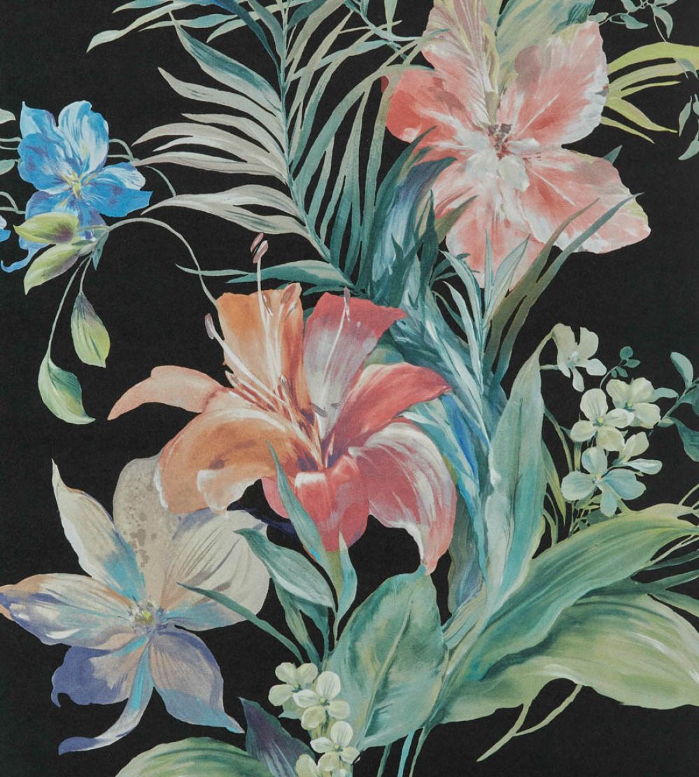 Lilliana Wallpaper by 1838 Wallcoverings Jet
