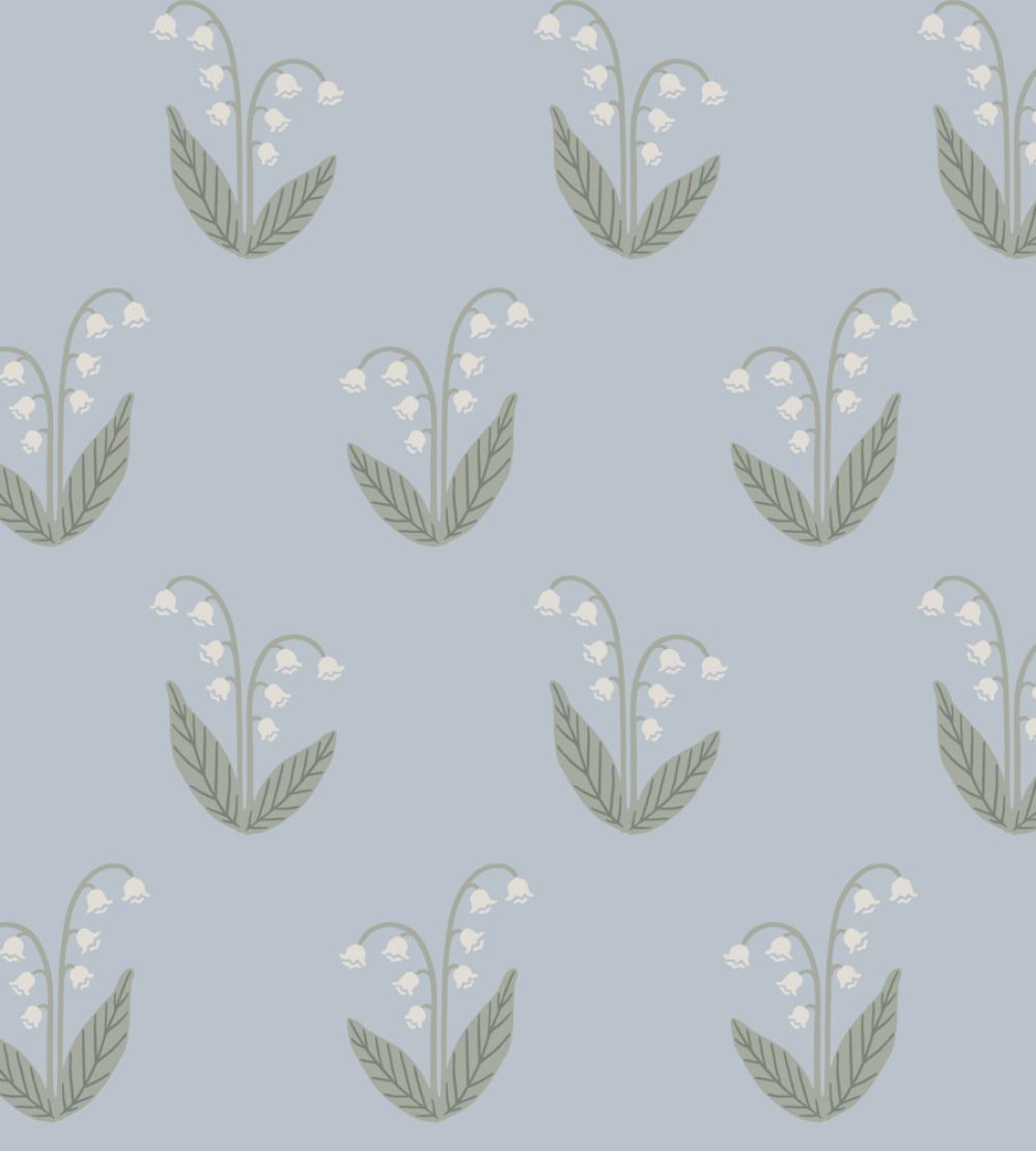 Lilly Wallpaper by Sandberg Light Blue
