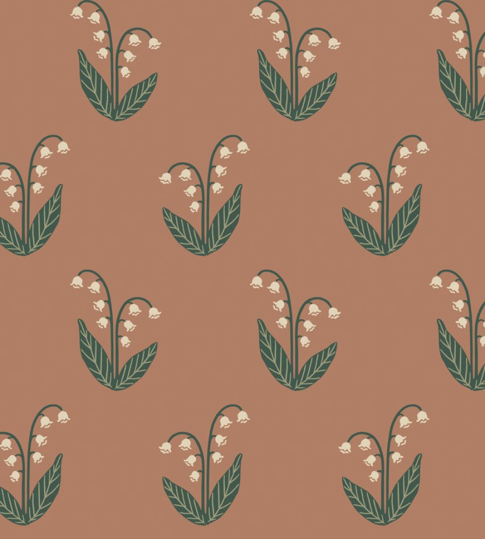 Lilly Wallpaper by Sandberg Terracotta