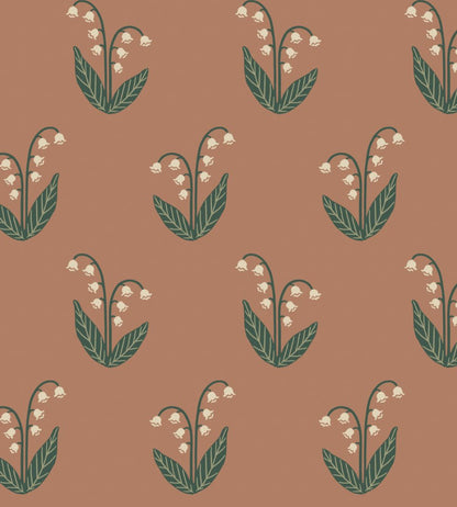 Lilly Wallpaper by Sandberg Terracotta