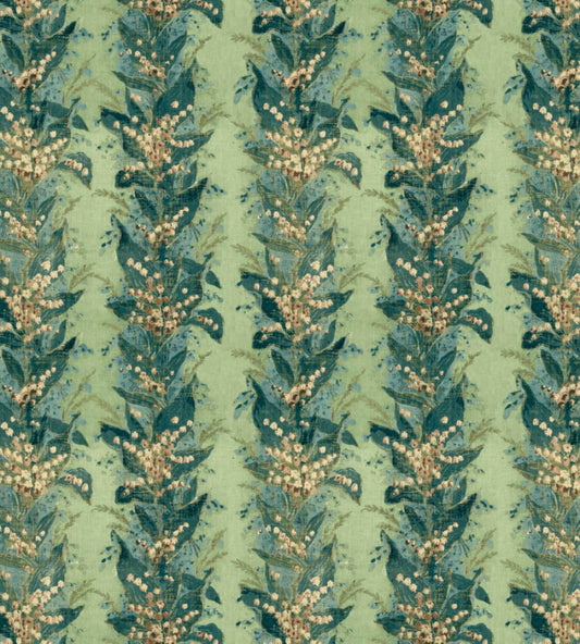 Lily Stripe Fabric by Zoffany Archive Green