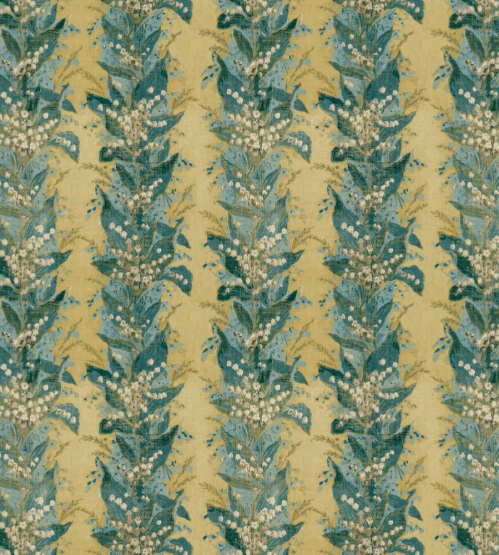 Lily Stripe Fabric by Zoffany Tuscan Yellow