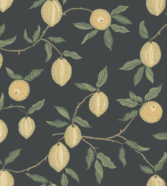Limone Wallpaper by Sandberg Charcoal