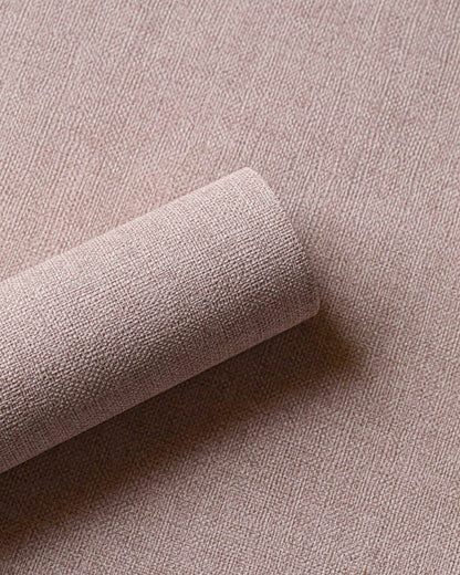 Lin wallpaper by Coordonné in Corail II, shown in a styled room
