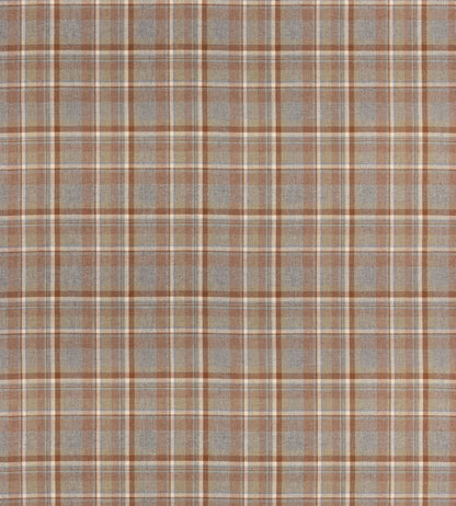Lindisfarne Plaid Fabric by Mulberry Home Fawn/Aqua