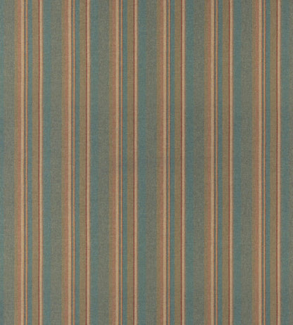 Lindisfarne Stripe Fabric by Mulberry Home Teal