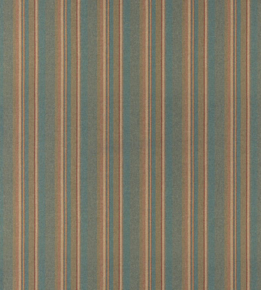 Lindisfarne Stripe Fabric by Mulberry Home Teal